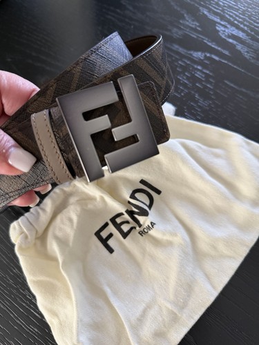 Cintura fendi logo reversibile - fendi,