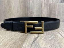 Cintura Fendi in pelle nera