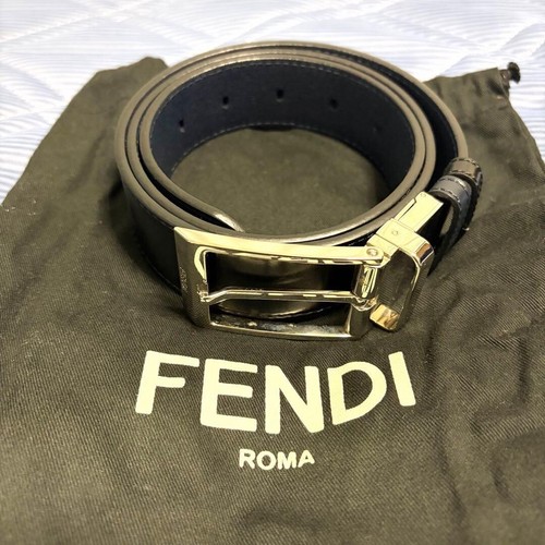 Fendi reversible leather belt - reversible,