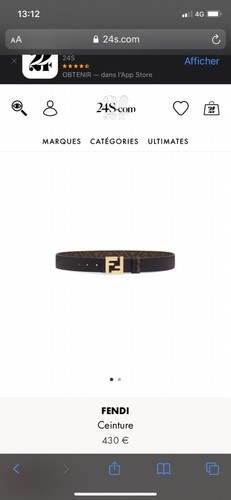 Ceinture homme fendi - ceinture,