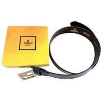 Cintura Fendi in pelle nera