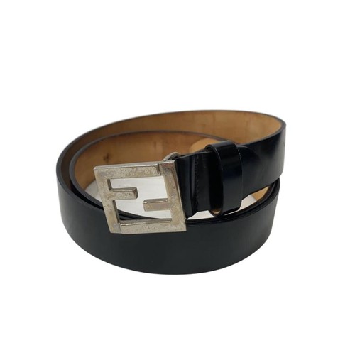Fendi cintura pelle nera - cintura, in